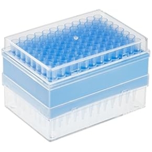 Rack Con 100 Puntas Azules De Micropipeta