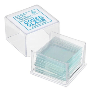 Cubreobjeto cuadrado 20x20 mm (100 un.) x 10 cajas