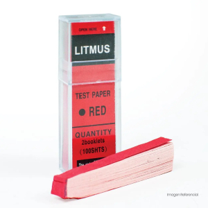 Papel Tornasol Rojo. Libreta 100 Unidades