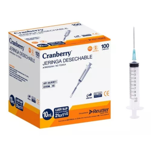 Jeringa Desechable 10 Cc. Caja 100 Uni.