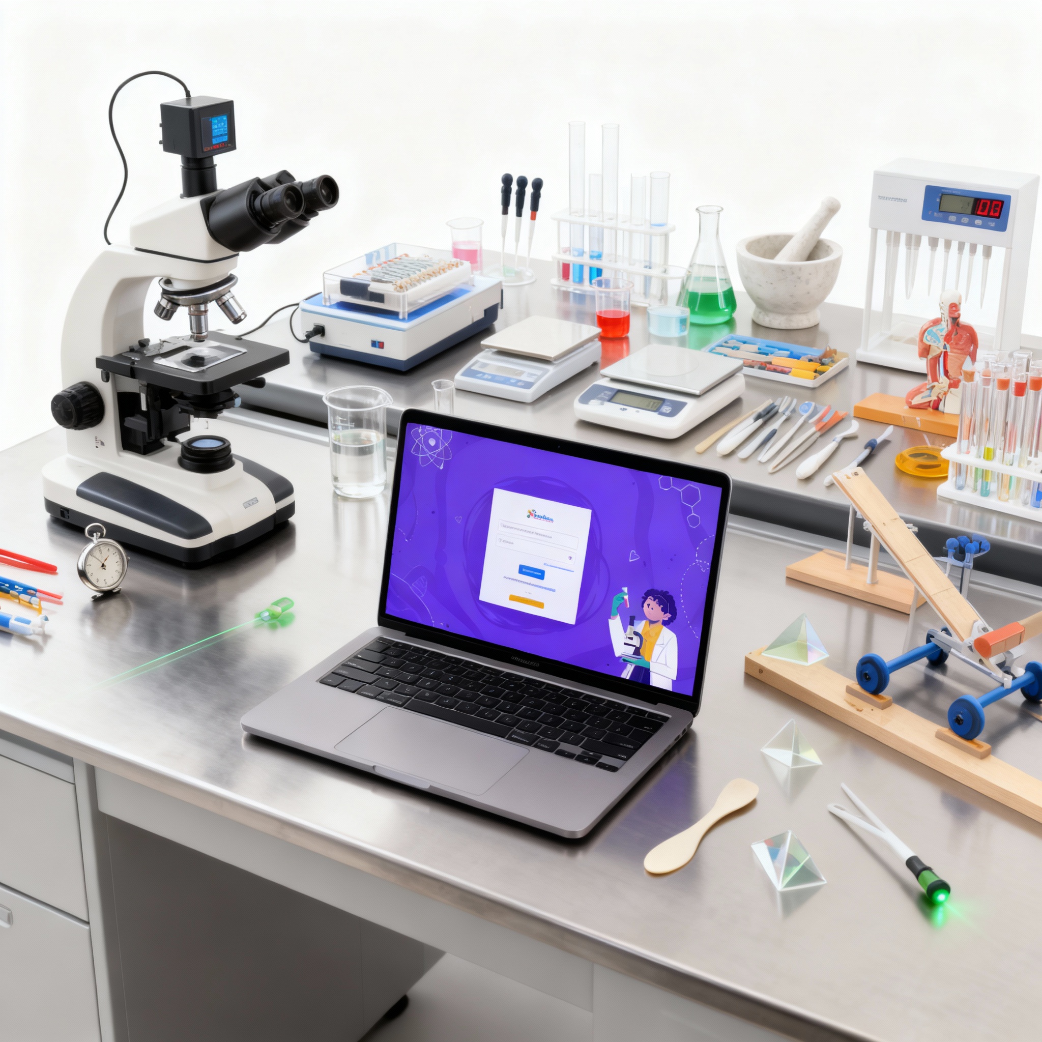 Laboratorio de ciencias de Enseñanza Media Figital Labs 1ro a 4to Medio